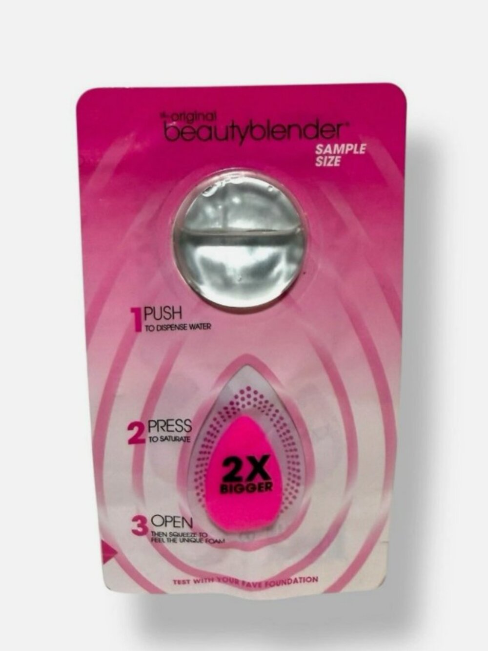 BEAUTYBLENDER Pink Makeup Blending Sponge - Mini Travel Sample Size w Cleaner